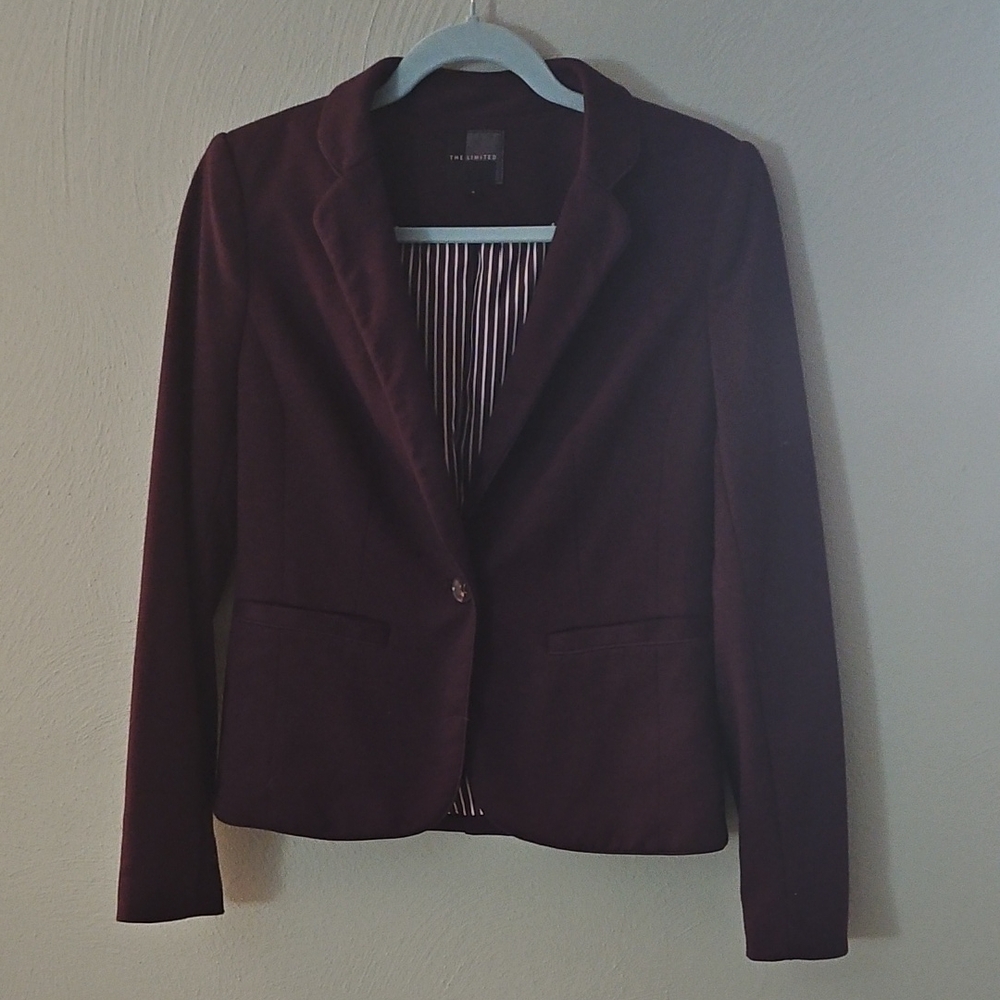 The Limited Deep Burgundy Blazer